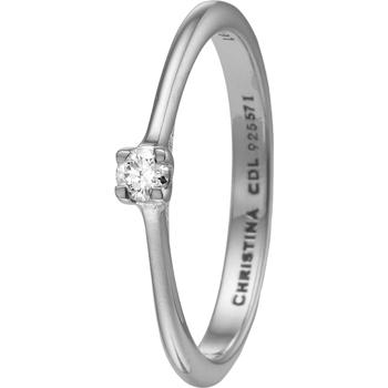 Køb model 8.1.A-55, klassisk solitaire ring med 0,10 ct labgrown diamant her hos Houmann.dk